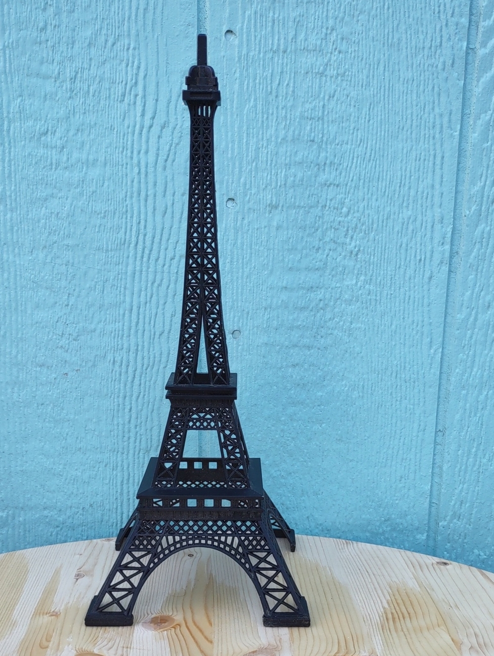 Decorative Metal Black Eiffel Tower Sculpture - Home Art Accent